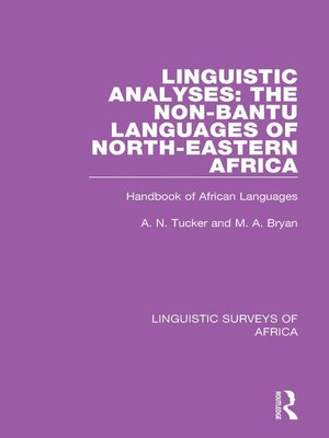 cover image of Linguistic Analyses